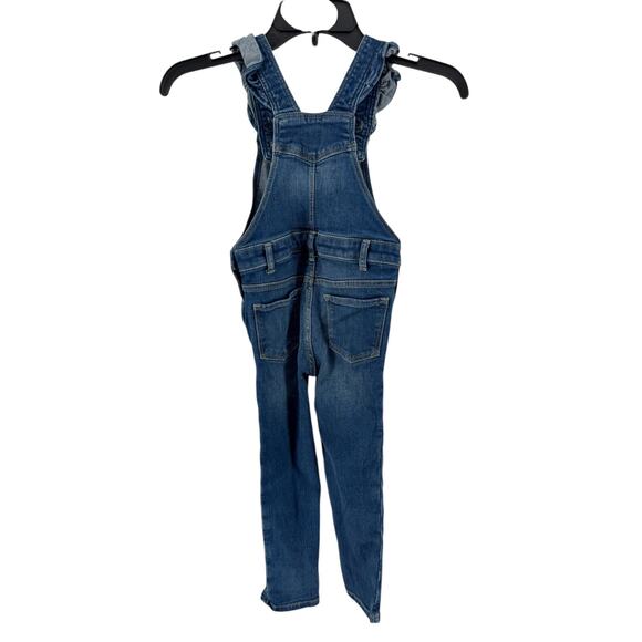 GAP Girls Medium Wash Skinny Leg Overalls Size 5 Years - Picture 2 of 5